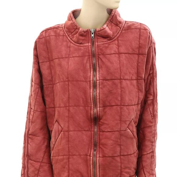 Free People Dolman Quilted Knit Jacket Top Christmas Cozy Warm Festive S 284143 - Picture 6 of 10